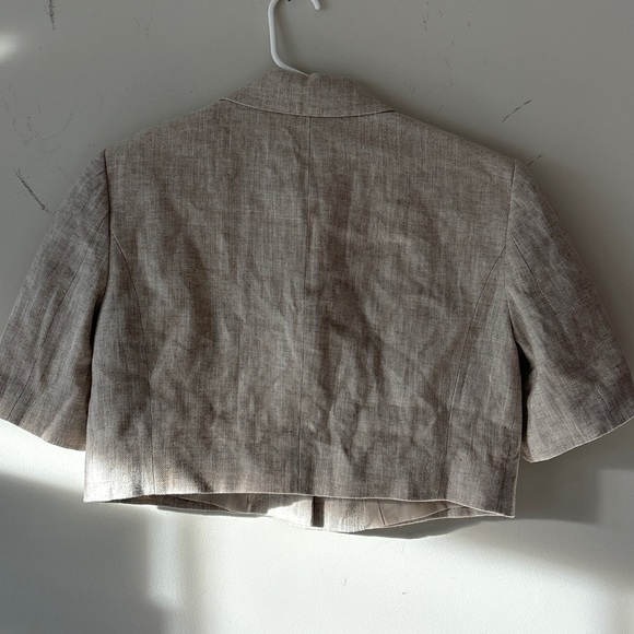 NWT Zara linen blend cropped blazer - M - Picture 8 of 11